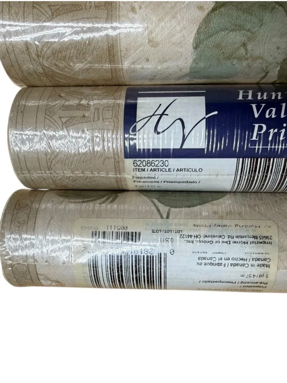 Hunting Valley Prints Wallpaper Border Rosebud Vine Floral Molding 4 Rolls New